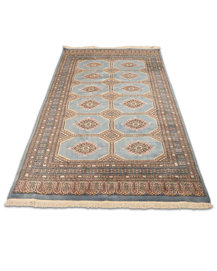 Slate blue grey Jaldar rug 123×192cm, Pakistani craftsmanship