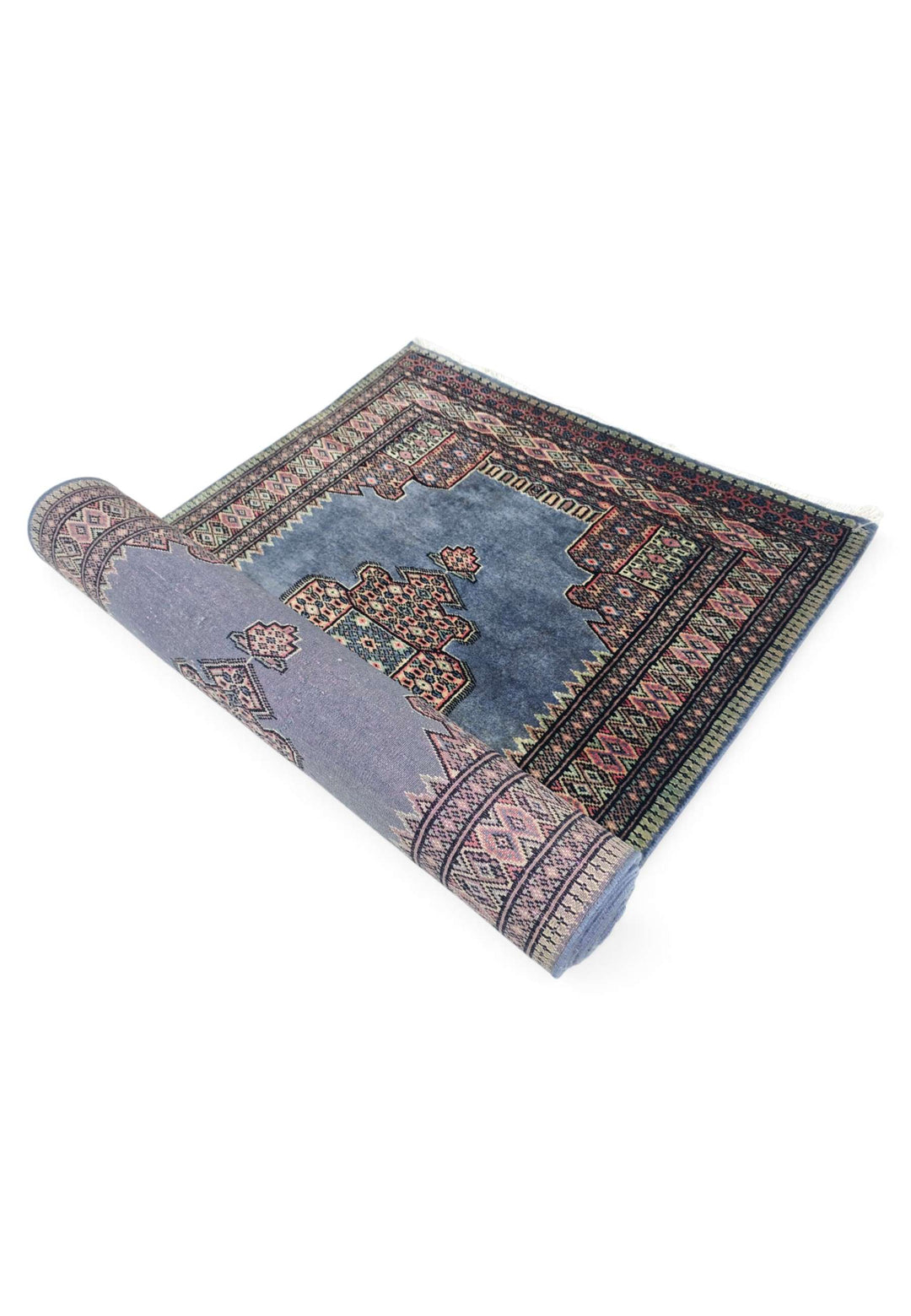 Slate blue Jaldar runner for a long hallway, 78×316cm