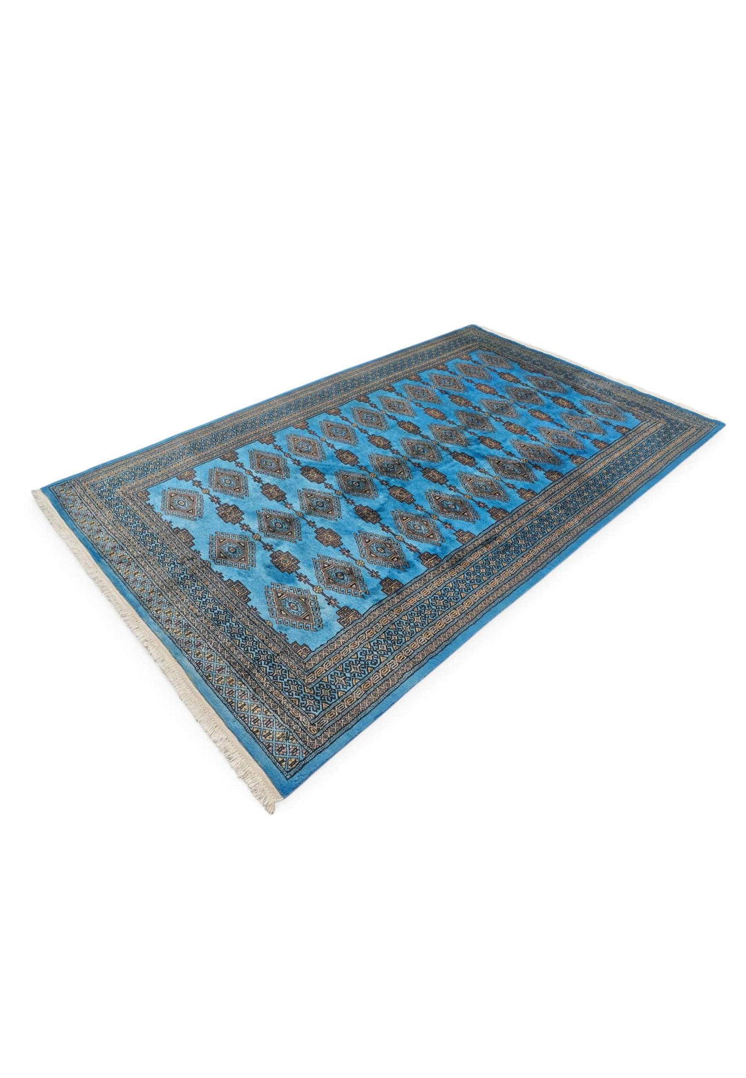 Azure blue Jaldar rug 156×250cm, Pakistani craftsmanship
