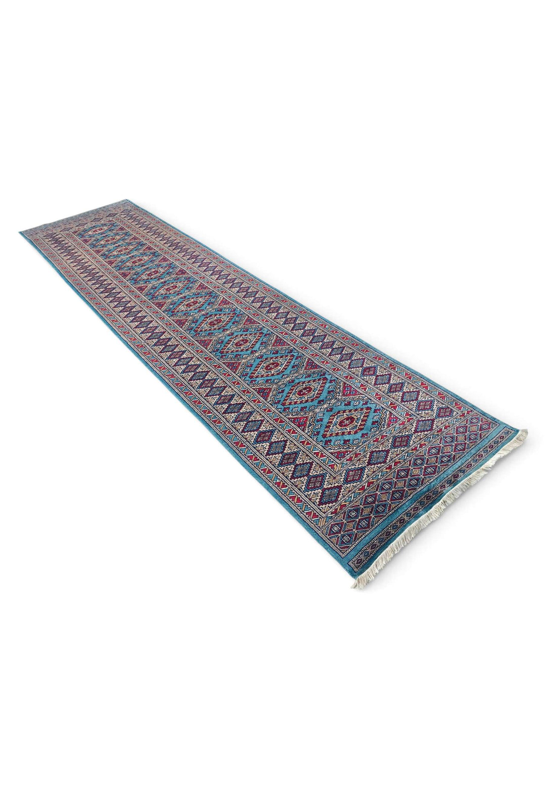 Turquoise wine runner 79×320cm, Pakistani craftsmanship