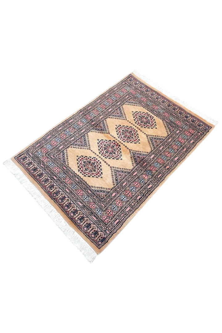 Warm Ivory Pakistani Jaldar Rug, hand-knotted, 79×114cm, photo 6