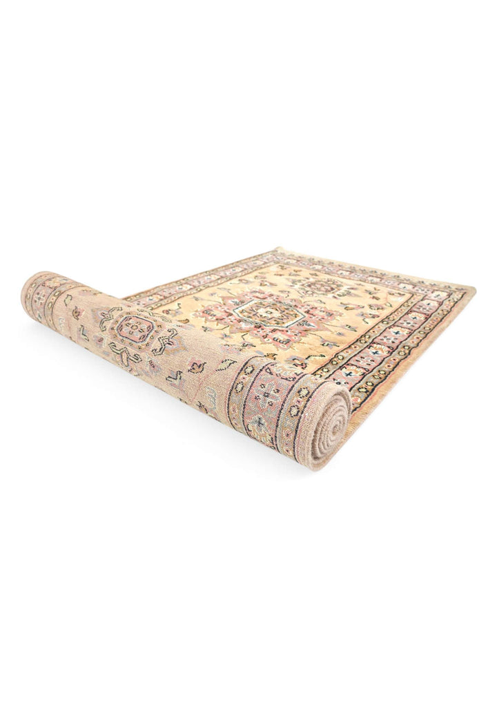One-of-a-kind golden and rose Pakistani Jaldar runner