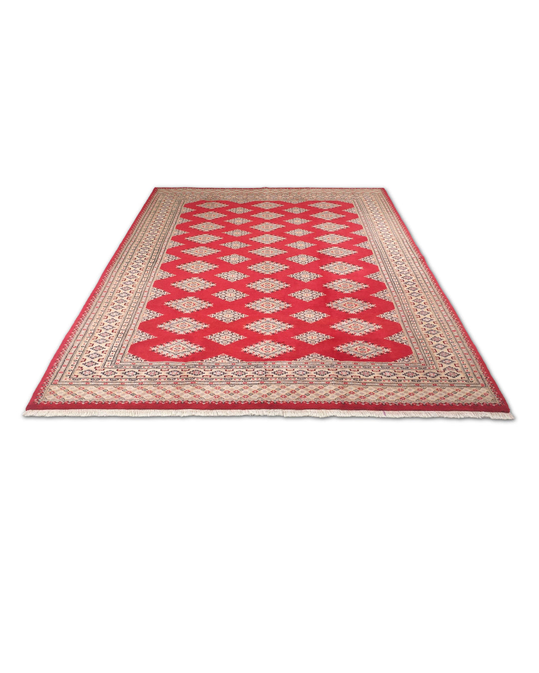 Wool and silk pile of crimson camel Jaldar rug, 196×234cm