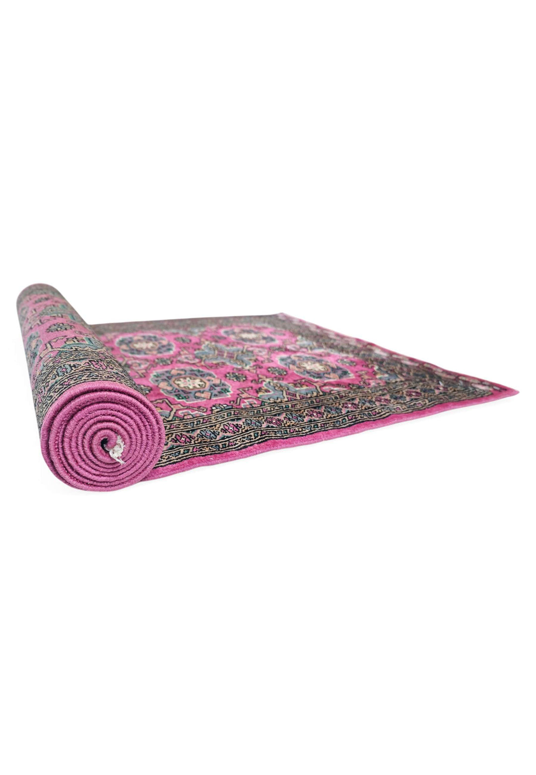 One-of-a-kind magenta and teal Pakistani Jaldar runner