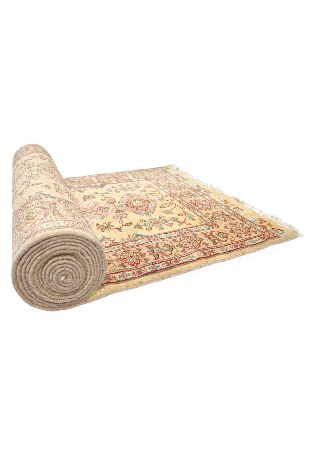One-of-a-kind wheat gold and rose Pakistani Jaldar runner