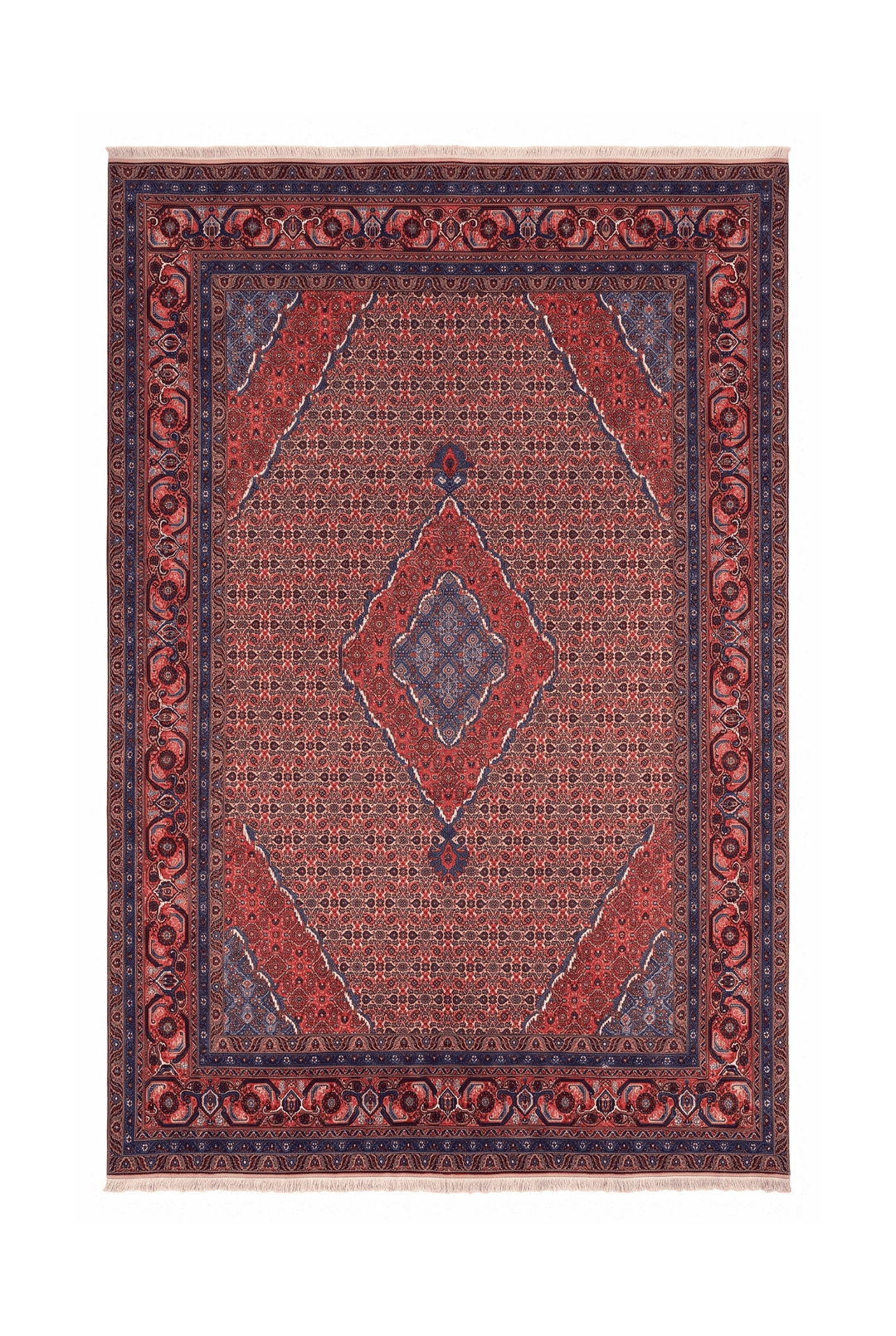 Camel mahi medallion Ardabil rug, 198×296cm, about 4.5 tatami