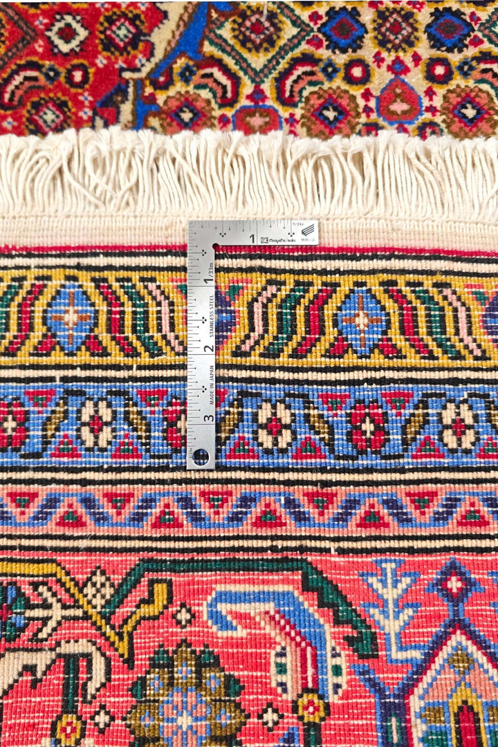 Camel mahi medallion Ardabil Persian rug, hand-knotted