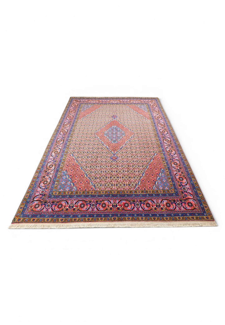 Camel mahi Ardabil rug 198×296cm, Persian craftsmanship
