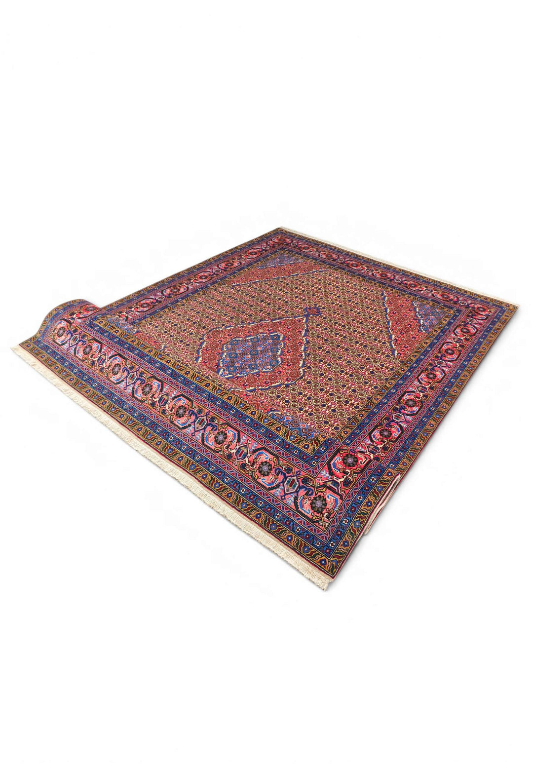 Hand-knotted Persian Ardabil rug with Herati field