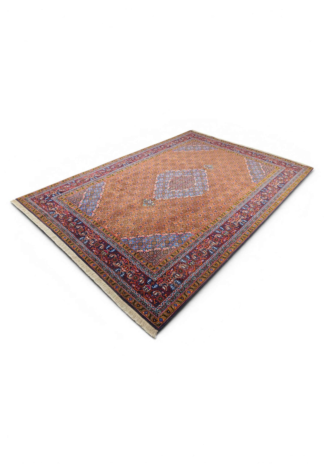 Terracotta Ardabil rug for a large living room, 4.5 tatami