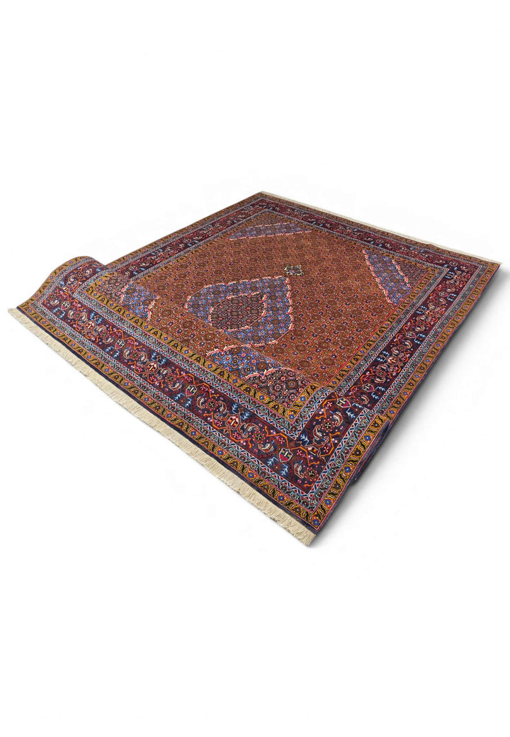 Hand-knotted Persian Ardabil rug with Herati field