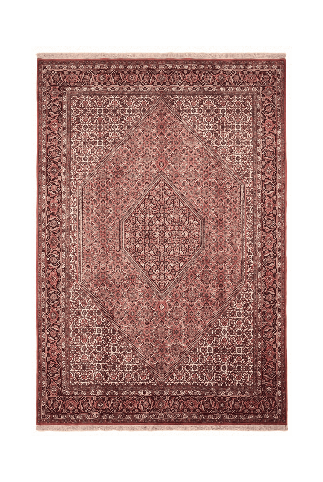 Rose Herati medallion Bijar rug, 198×293cm, about 4.5 tatami