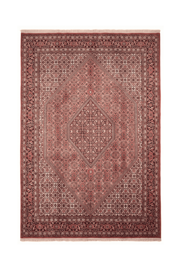 Rose Herati medallion Bijar rug, 198×293cm, about 4.5 tatami
