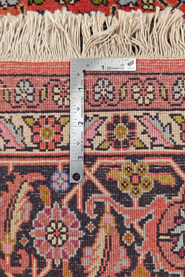 Rose Herati medallion Bijar Persian rug, hand-knotted