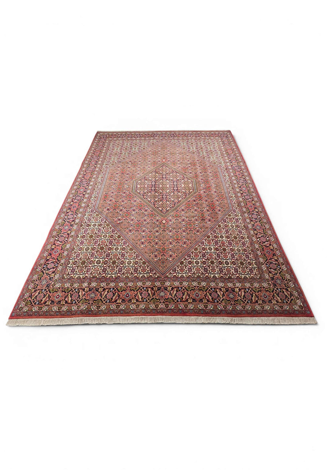Dense hand-knotted Bijar wool pile, 198×293cm
