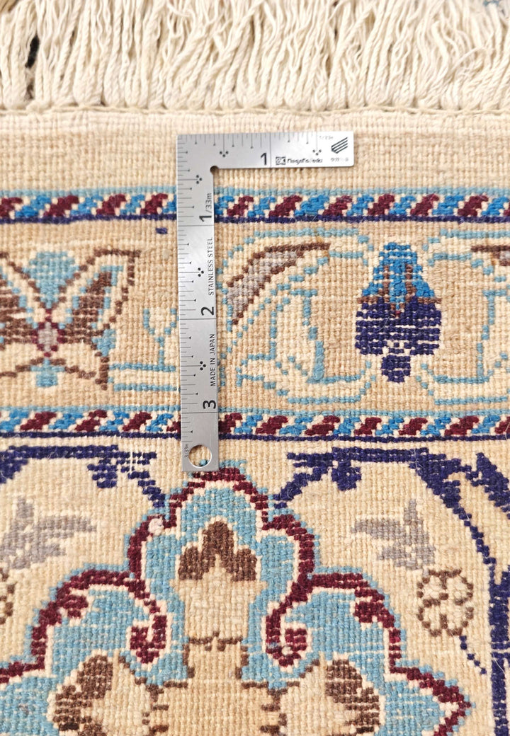 Coral Nain Persian rug, hand-knotted one-of-a-kind