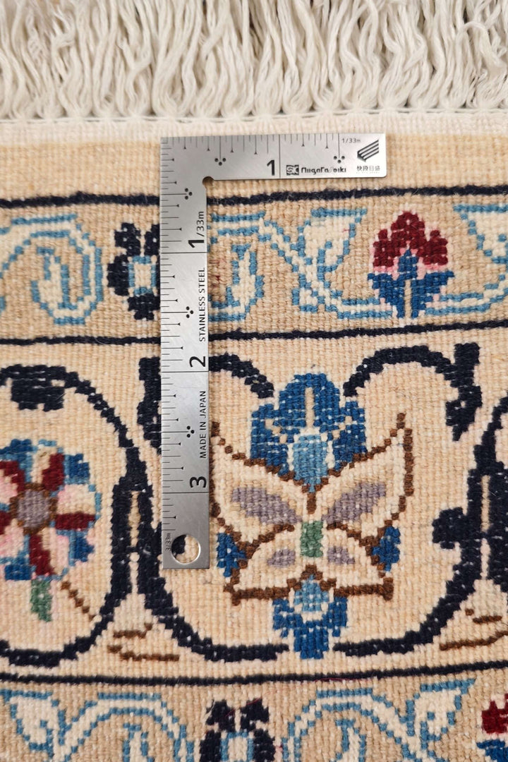 Ivory Nain Persian rug, hand-knotted one-of-a-kind