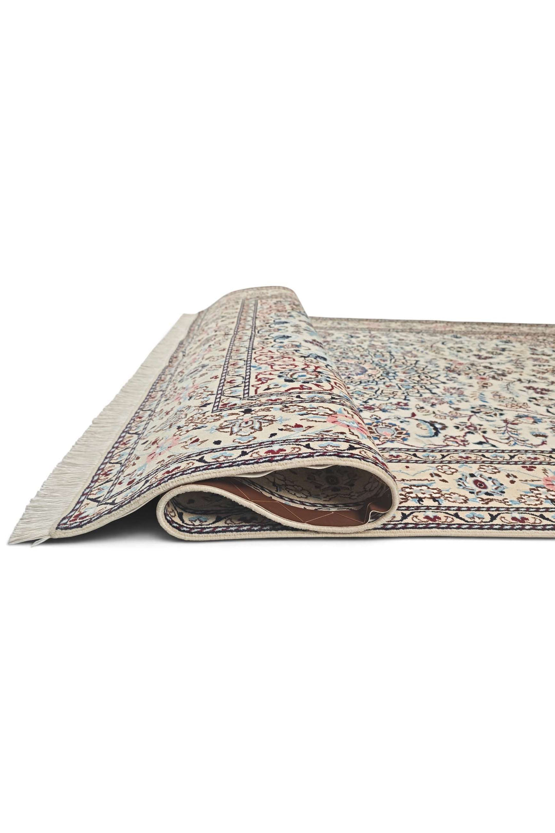 Hand-knotted Persian Nain rug with fine medallion work