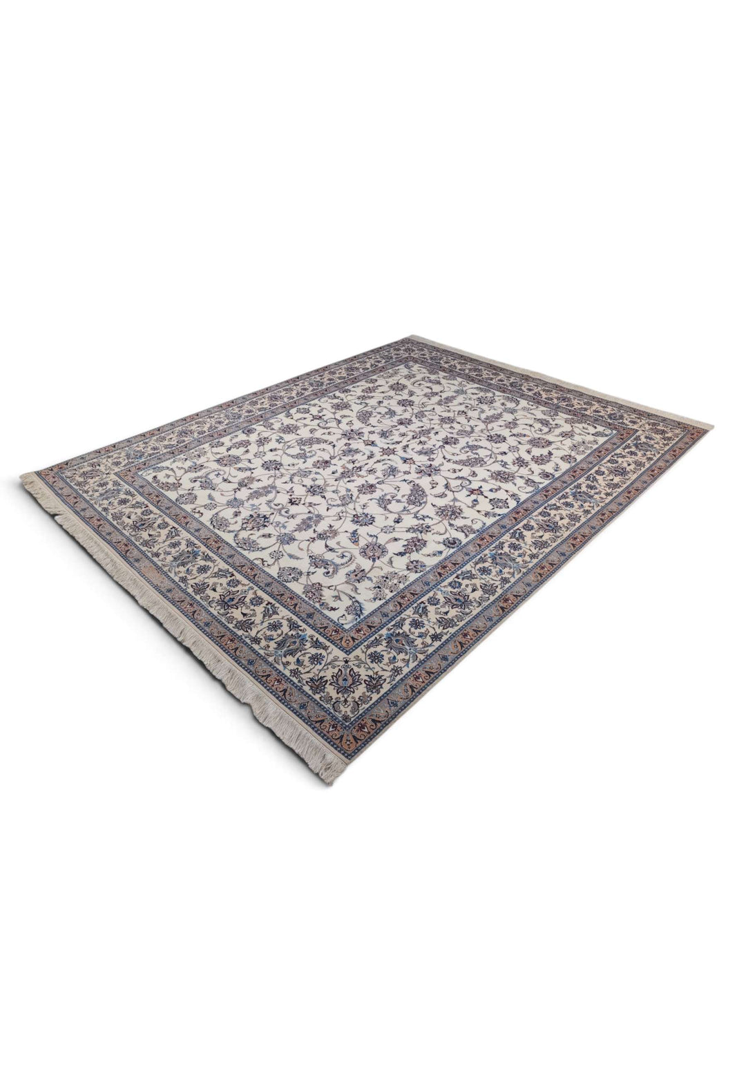 Ivory and salmon Nain rug for a living room, 4.5 tatami
