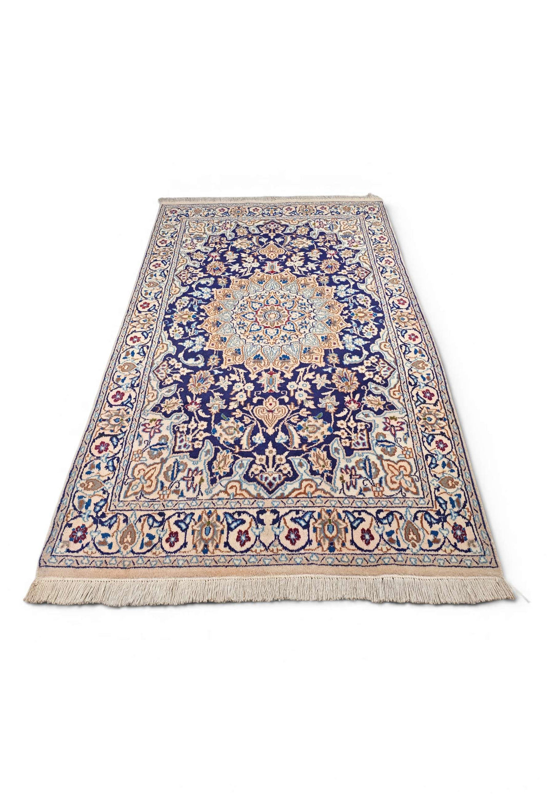 Navy Nain rug 119×200cm, Persian craftsmanship