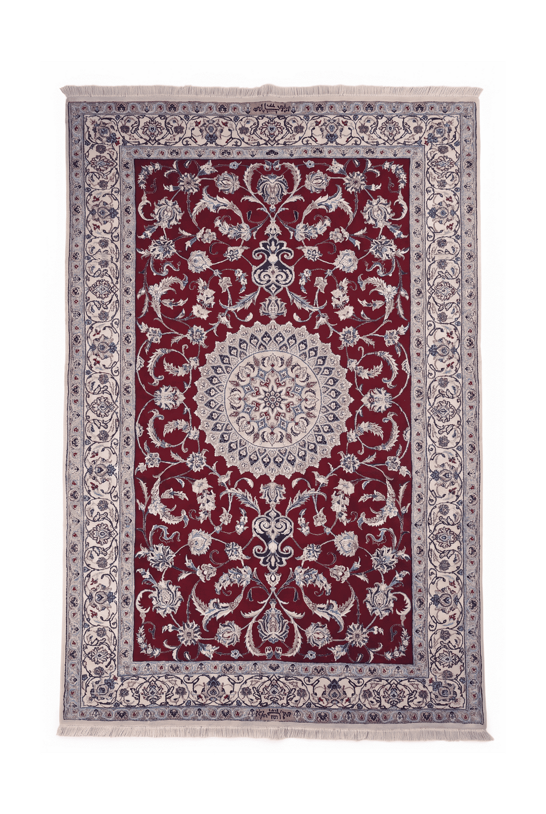 Wine red medallion Nain rug, 200×317cm, about 4.5 tatami
