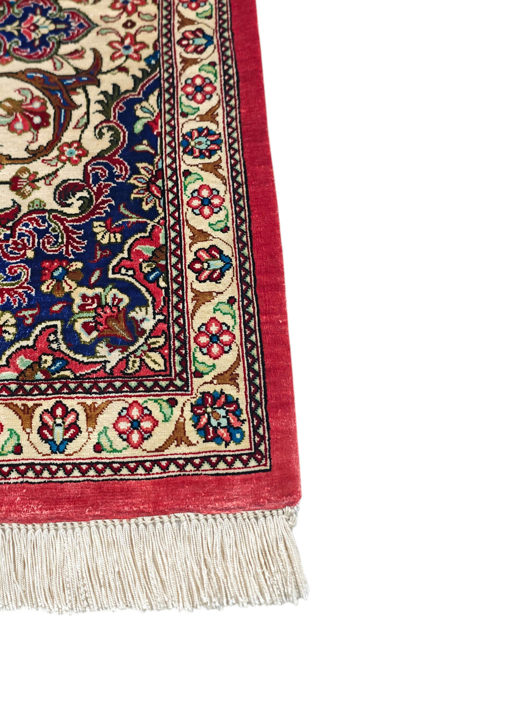 Ivory Persian Qum Silk Rug, hand-knotted, 61×77cm, photo 8
