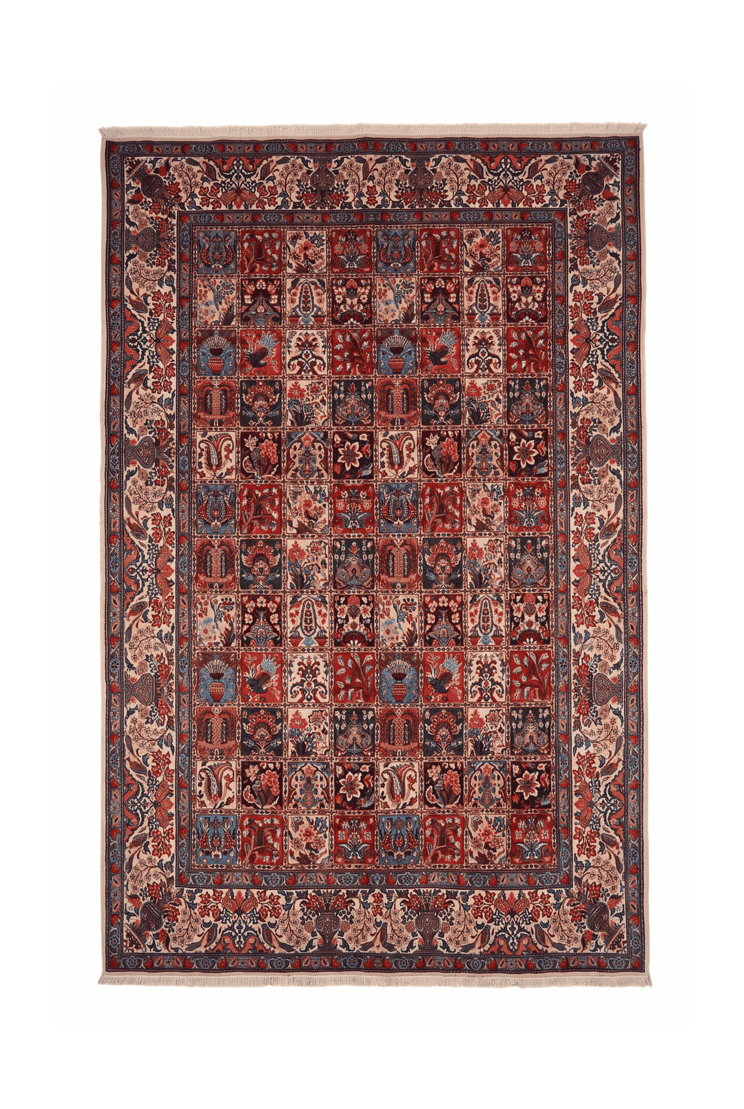 Four Seasons garden panel Sabzevar rug, 200×293cm, 4.5 tatami
