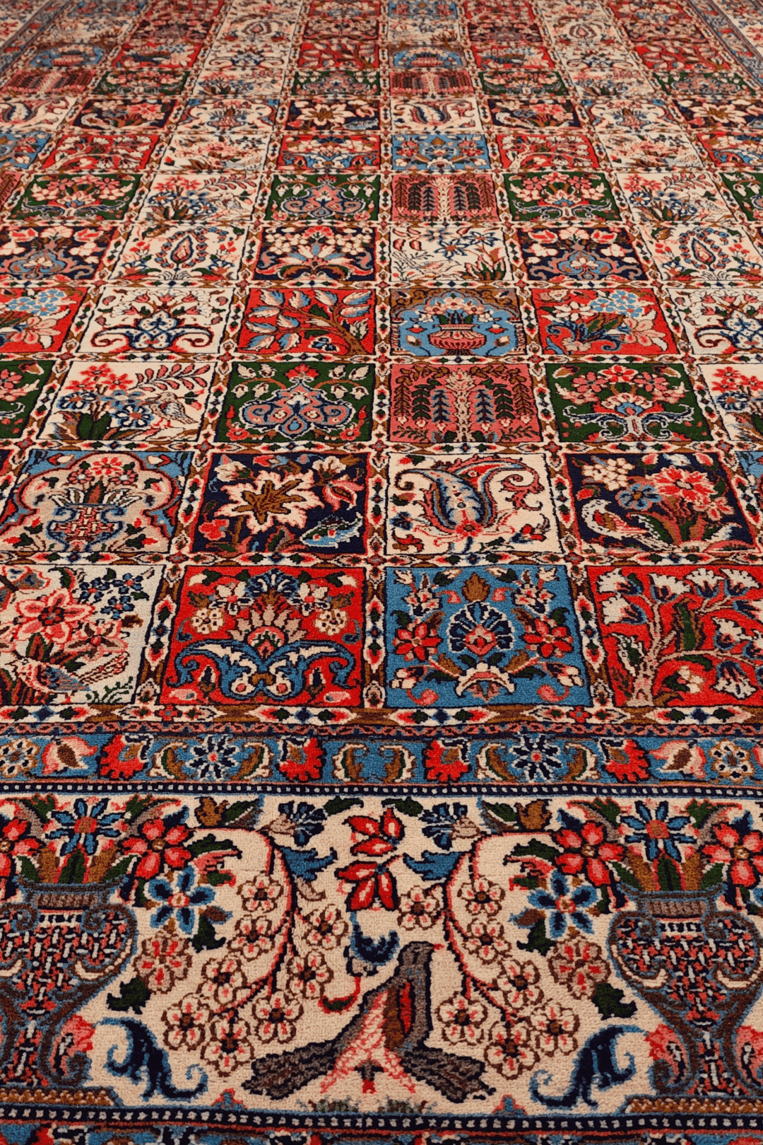 Fringe of Four Seasons Persian Sabzevar rug