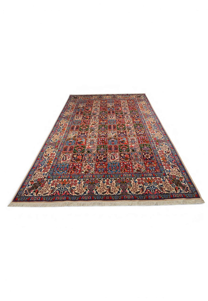 Hand-knotted wool pile of Sabzevar rug, 200×293cm