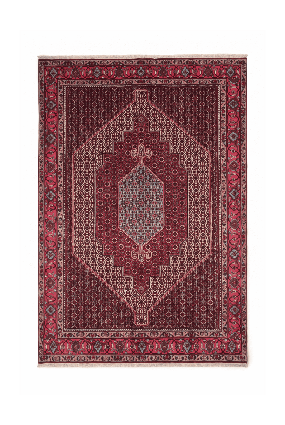 Red Herati medallion Sabzevar rug, 200×309cm, about 4.5 tatami
