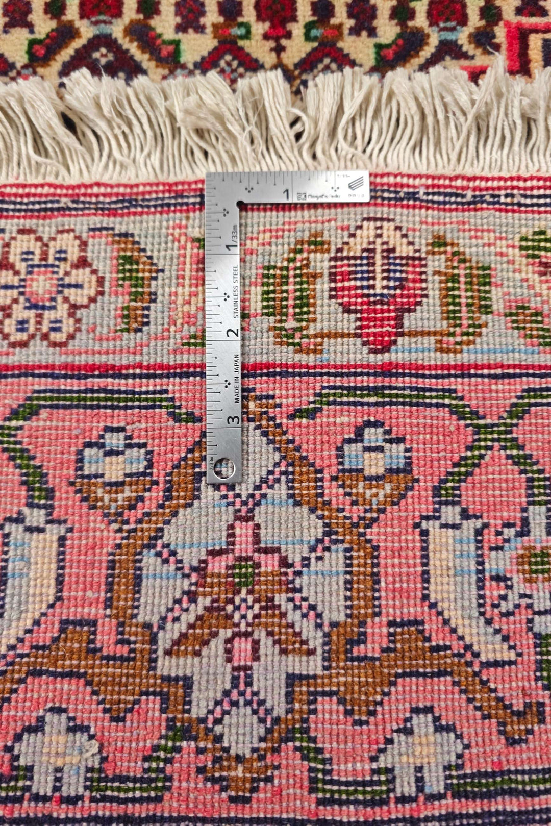 Red Herati medallion Sabzevar Persian rug, hand-knotted