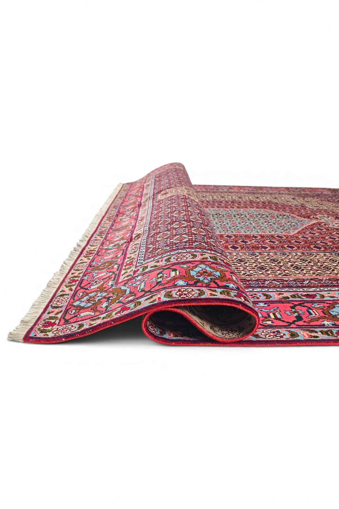 Hand-knotted Persian Sabzevar rug with Herati field