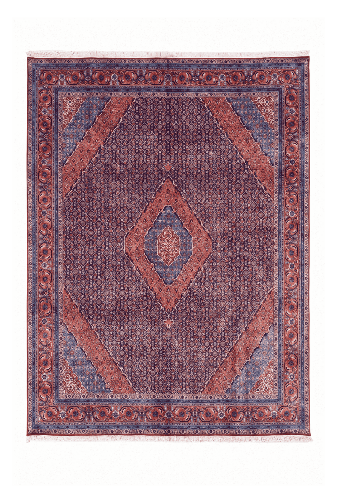 Mauve and salmon Herati medallion rug, 251×302cm, about 4.5 tatami
